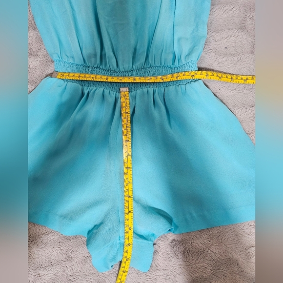 Bebe Turquoise Blue Cami Romper Small - Picture 9 of 10